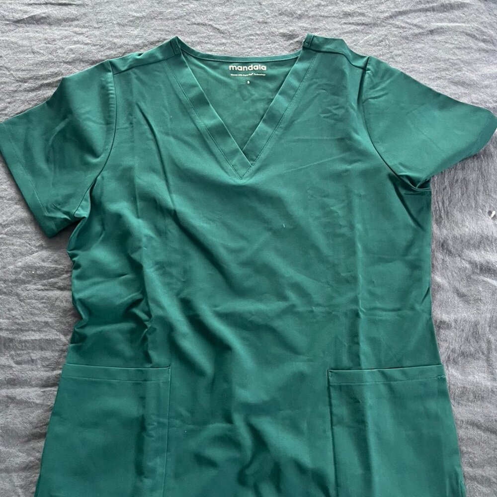 Teal Mandala Scrub Set